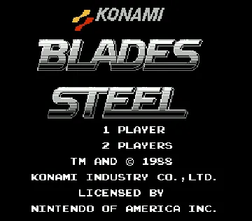 Blades of Steel (Europe) (Virtual Console) screen shot title